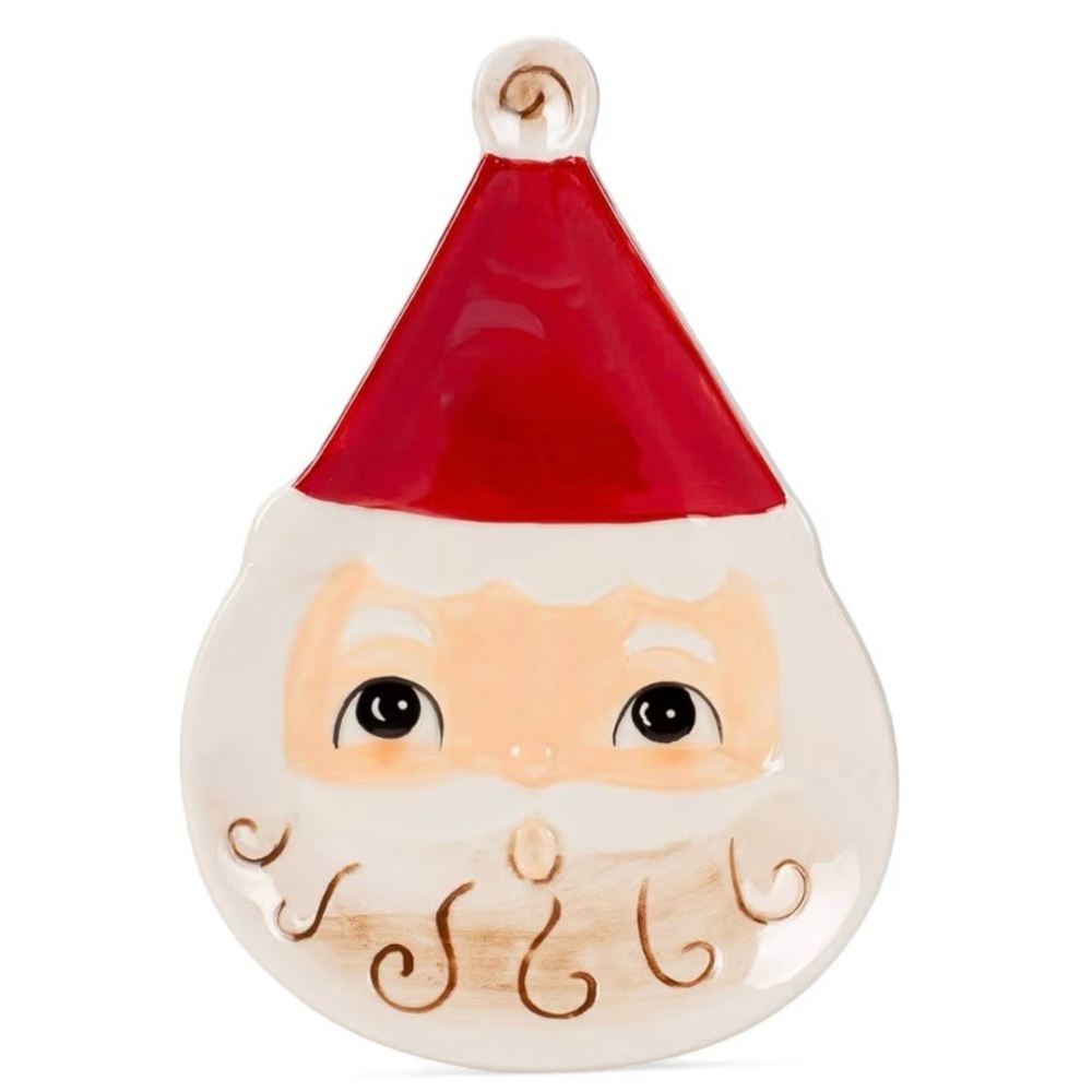 Festive Santa Claus Ceramic Spoon Rest - Picture 1 of 5